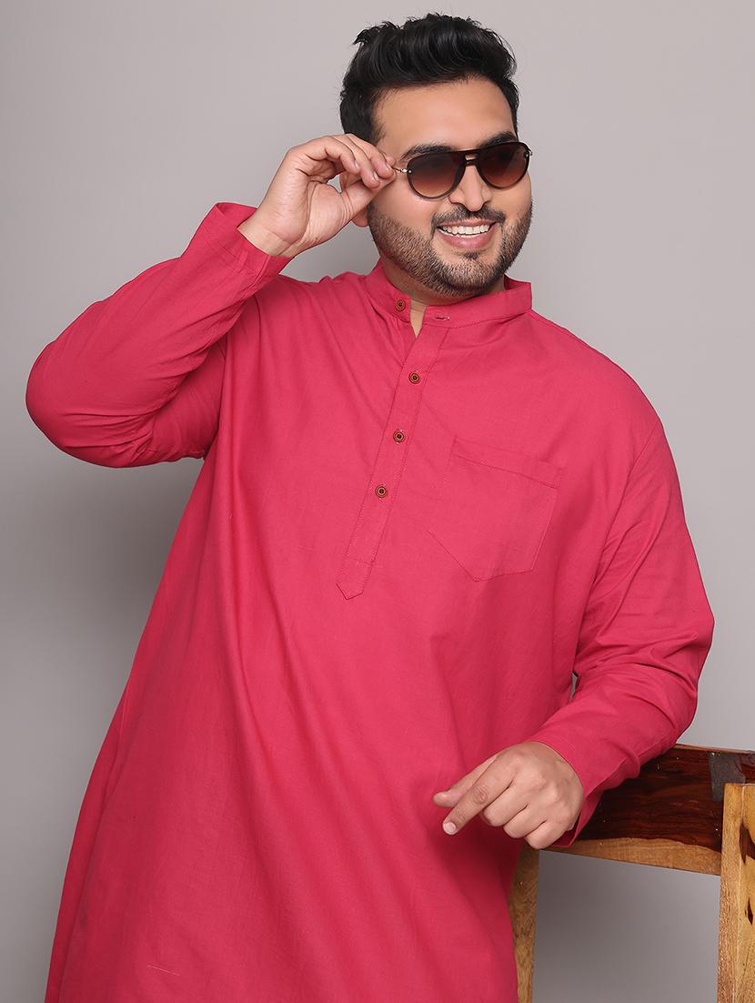 men solid mandarin neck long kurta - 21968148 - Standard Image - 5