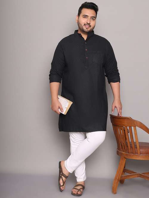 men self design mandarin neck long kurta - 21968170 -  Standard Image - 0