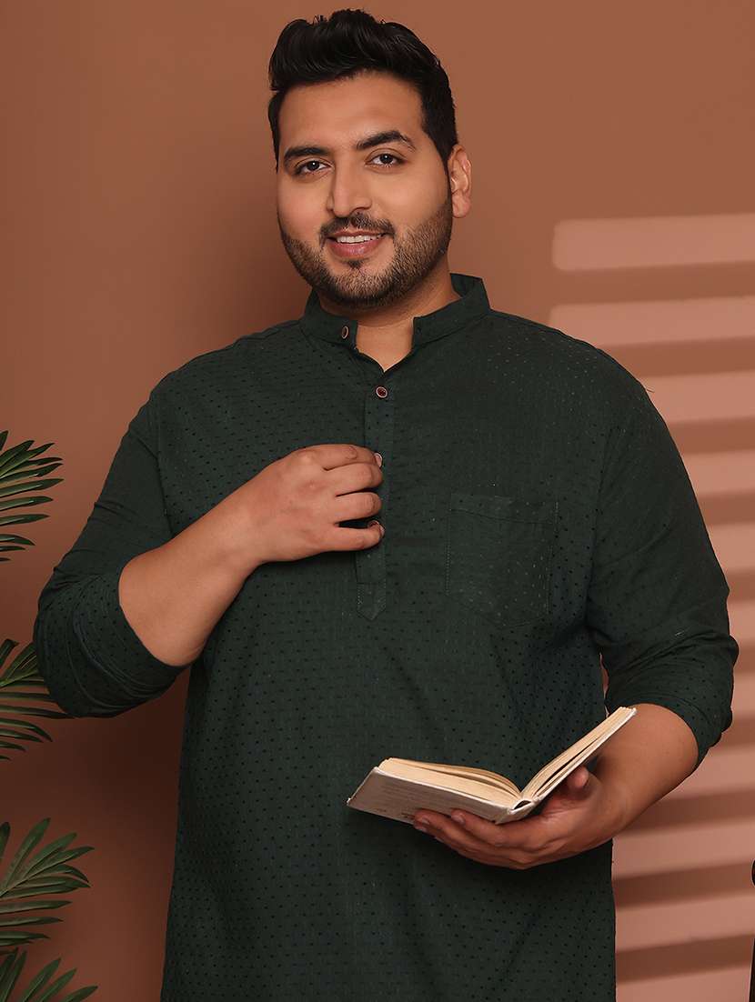 men self design mandarin neck long kurta - 21968172 -  Standard Image - 5