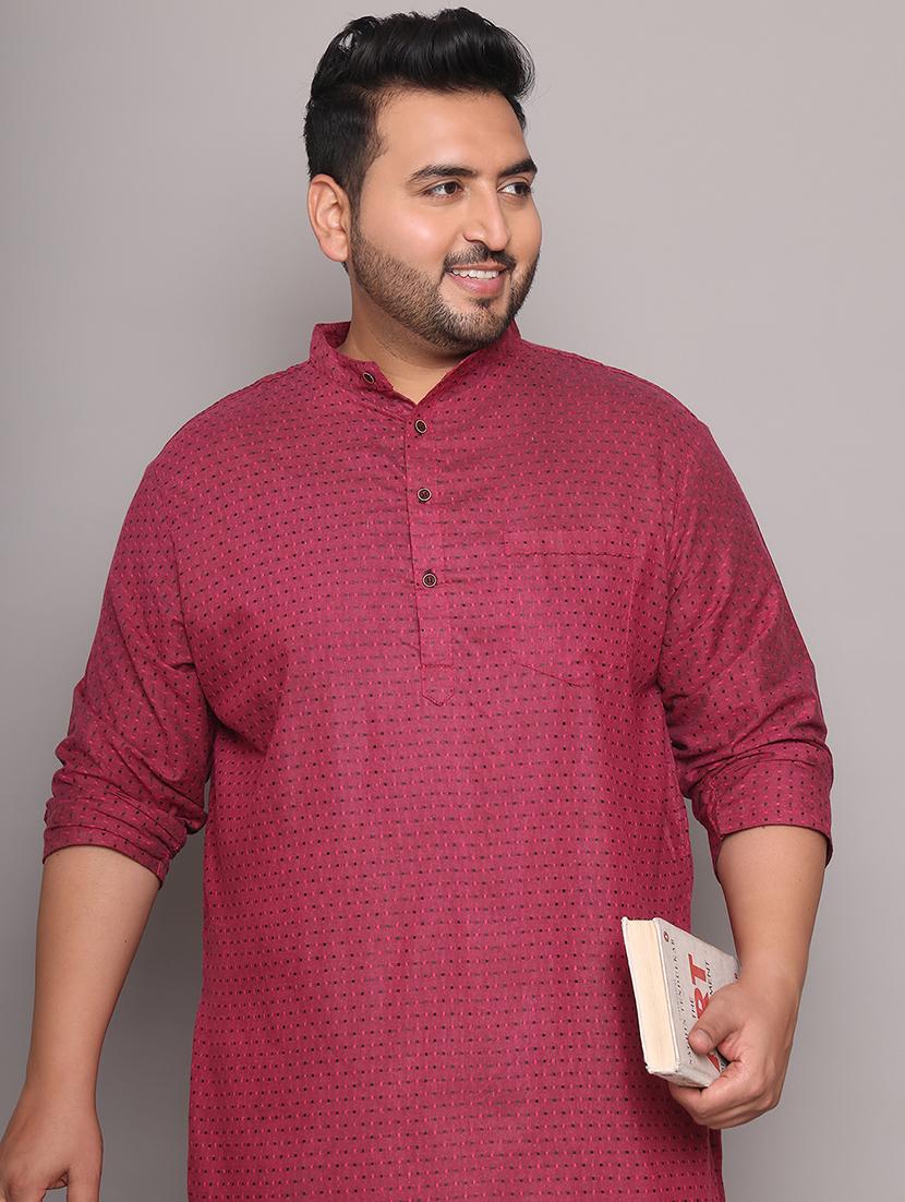 men self design mandarin neck long kurta - 21968180 - Standard Image - 5