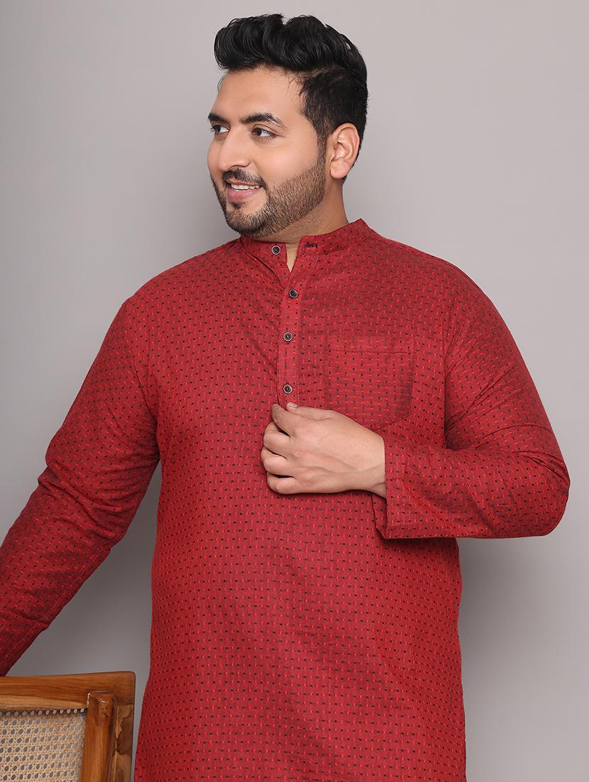 men self design mandarin neck long kurta - 21968182 - Standard Image - 5