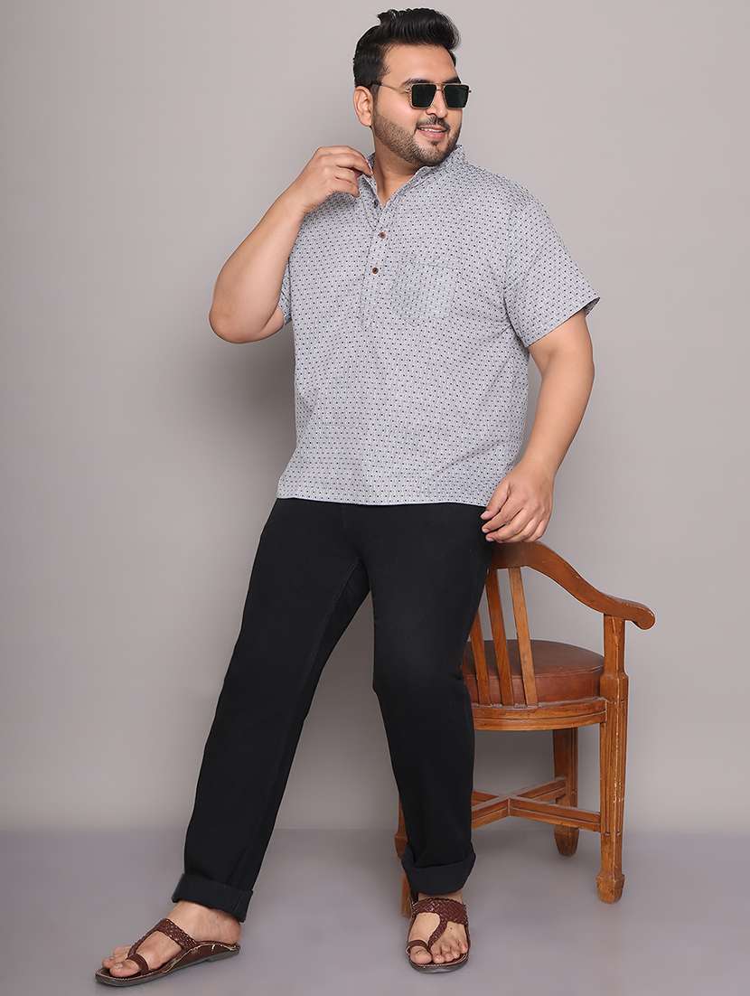 men self design mandarin neck short kurta - 21968197 -  Standard Image - 5