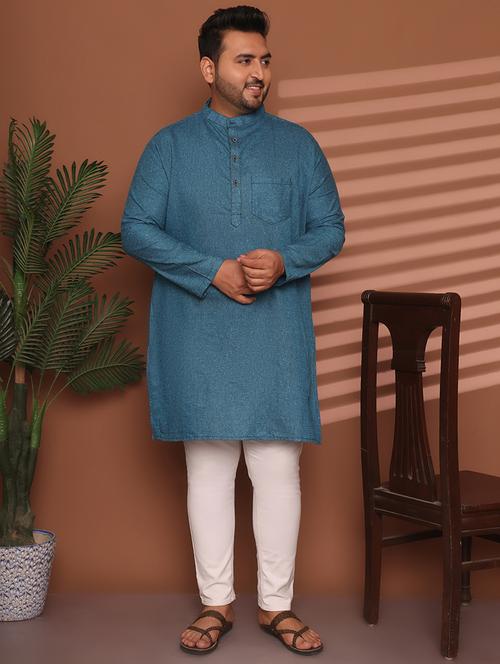 men solid mandarin neck long kurta - 21968198 - Standard Image - 0