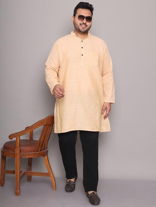 men solid mandarin neck long kurta - 21968200 - Standard Image - 0