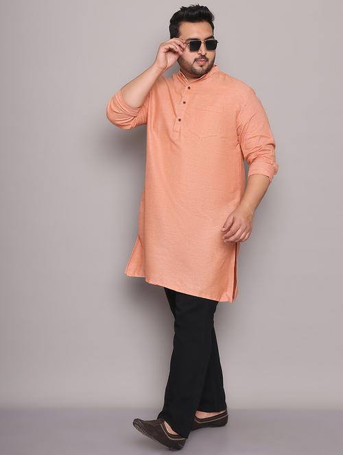 men solid mandarin neck long kurta - 21968202 - Standard Image - 0