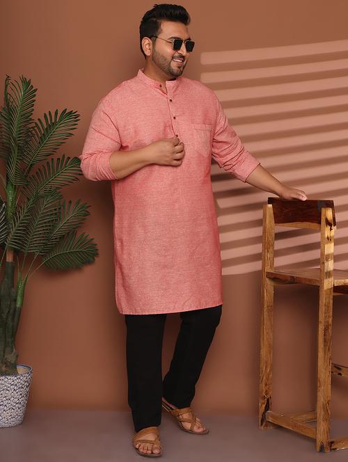 men solid mandarin neck long kurta - 21968204 - Standard Image - 0