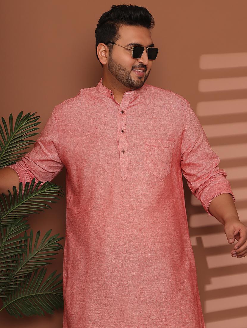 men solid mandarin neck long kurta - 21968204 - Standard Image - 5