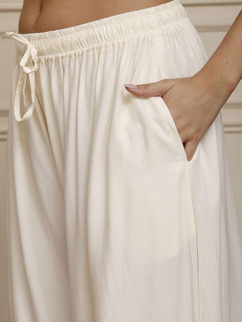 women pack of 2 solid flared palazzo - 21968282 - Standard Image - 5