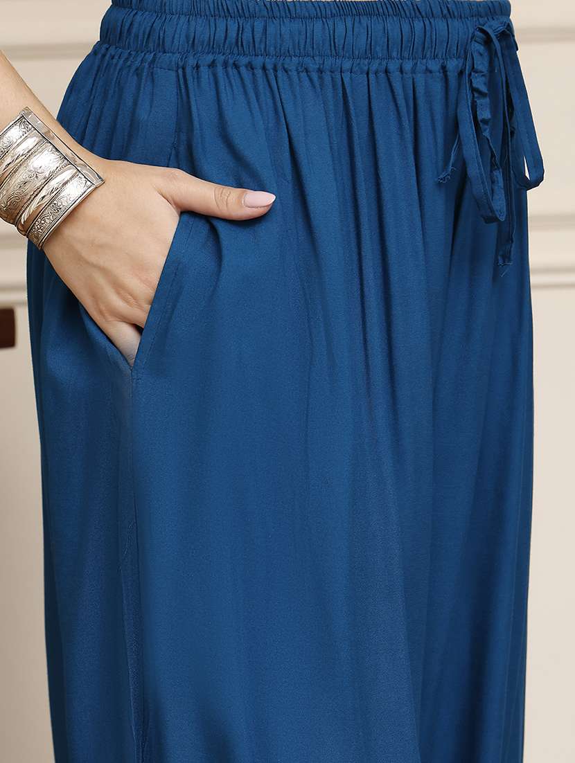 women pack of 2 solid flared palazzo - 21968283 -  Standard Image - 5