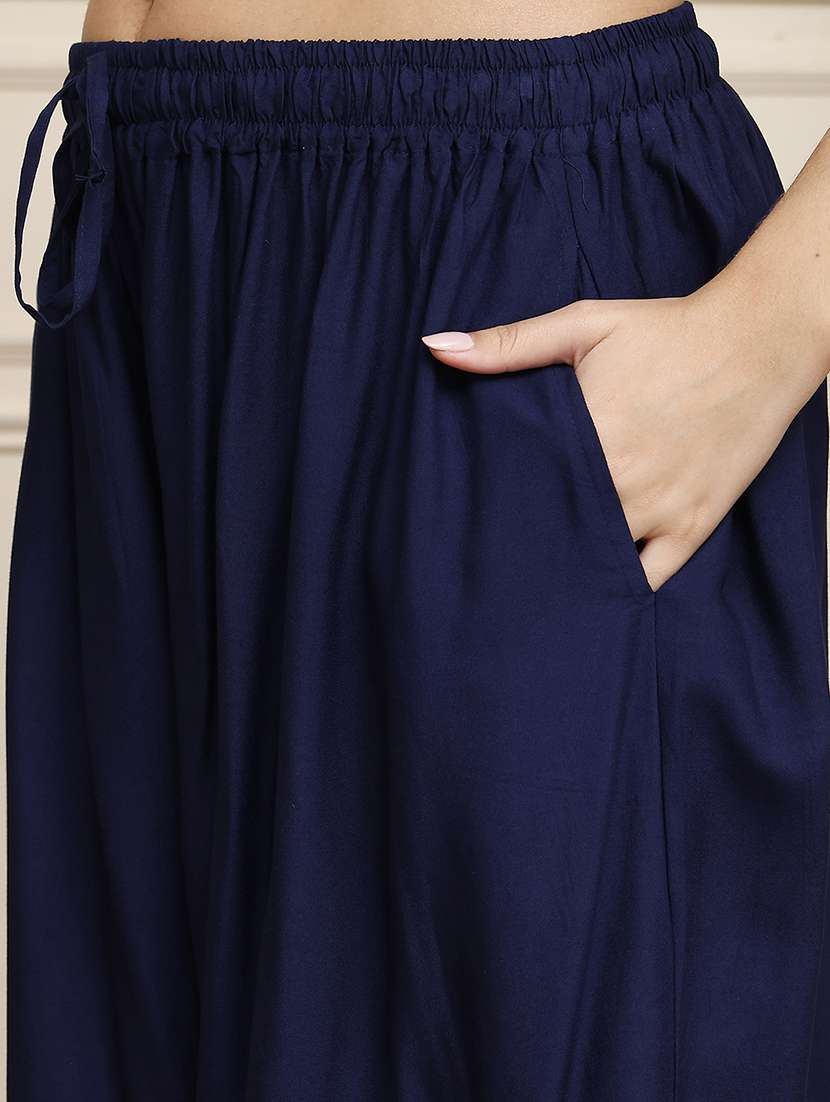 women pack of 2 solid flared palazzo - 21968291 -  Standard Image - 5