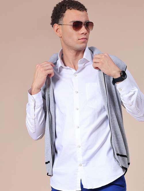 men solid sleeveless regular fit cardigan - 21968375 -  Standard Image - 0