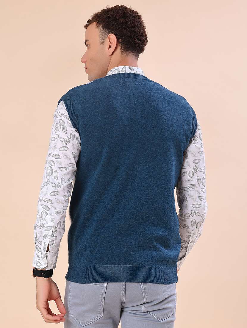 men checkered sleeveless regular fit pullover - 21968377 -  Standard Image - 3