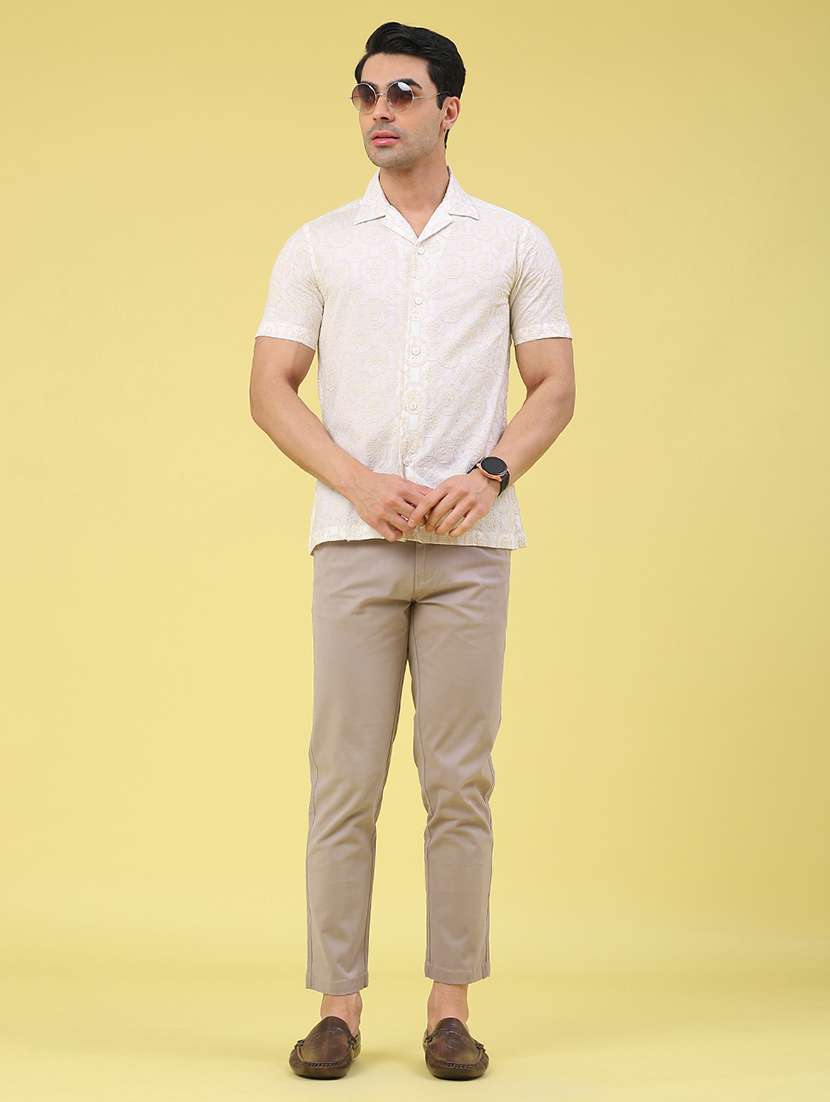 men solid with work short sleeve slim fit casual shirt - 21968419 -  Standard Image - 5