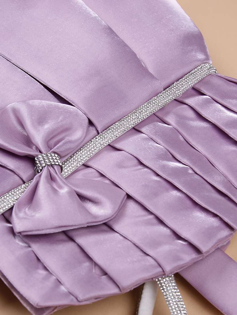 girls solid sleeveless flared frock with hairband - 21968447 -  Standard Image - 3