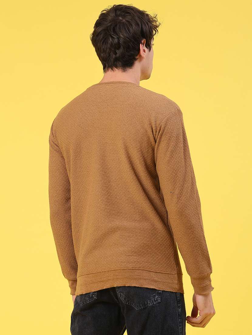 men self designed long sleeve pullover - 21968465 -  Standard Image - 3