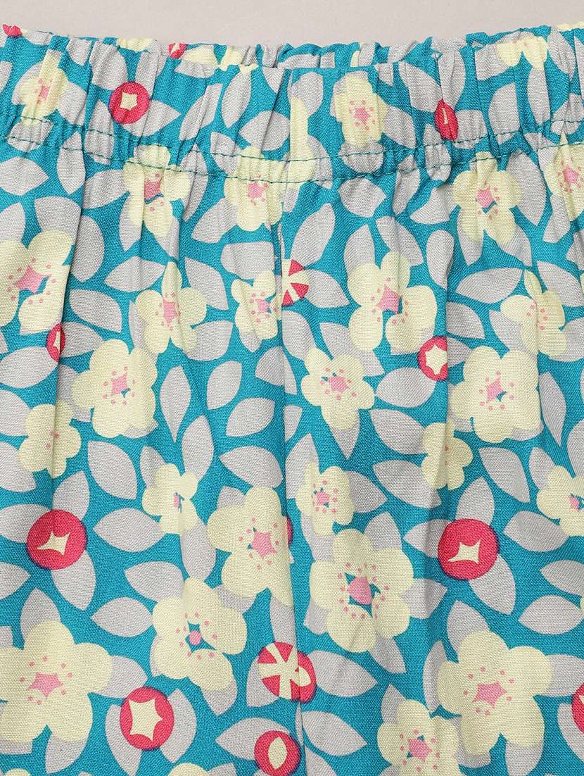 girls printed mid rise palazzo  - 21968472 -  Standard Image - 3