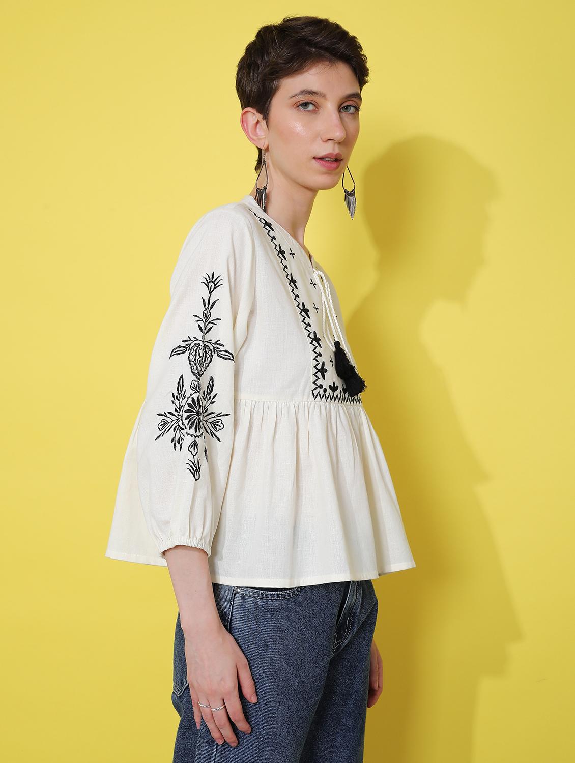 off white cotton flex tshirt - 21968480 - Standard Image - 3