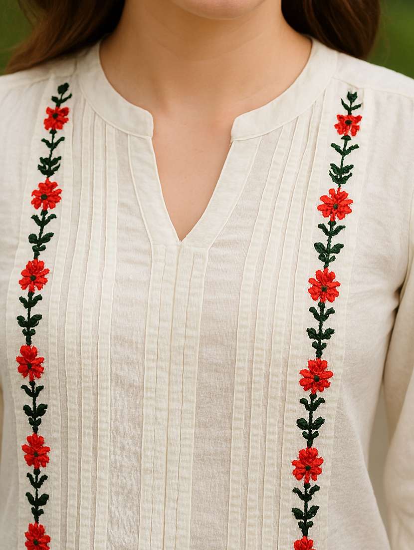 women embroidered puff sleeve top - 21968529 -  Standard Image - 3