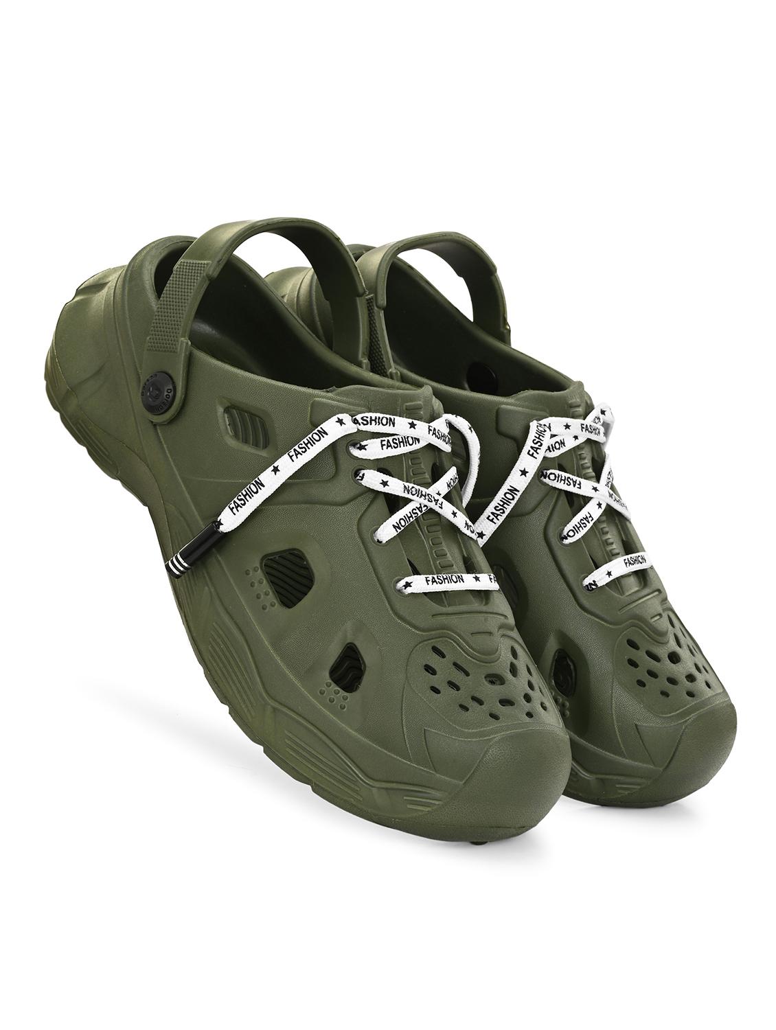 men green slip on clog - 21968575 - Standard Image - 3