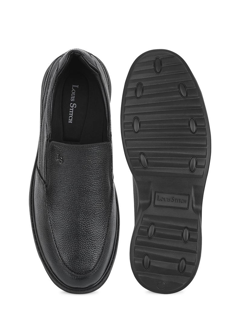 men black slip on formal shoes - 21968583 - Standard Image - 3