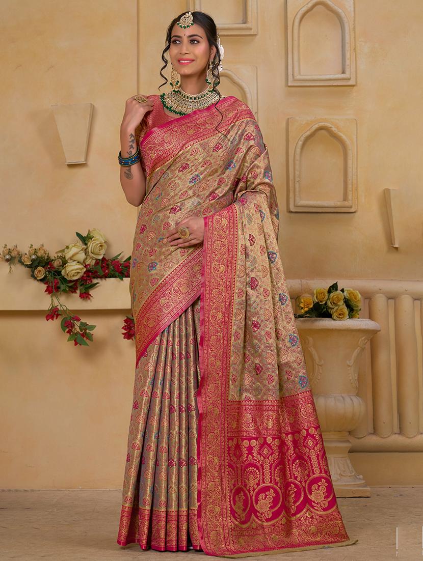 women self design banarasi saree with blouse - 21968588 - Zoom Image - 0