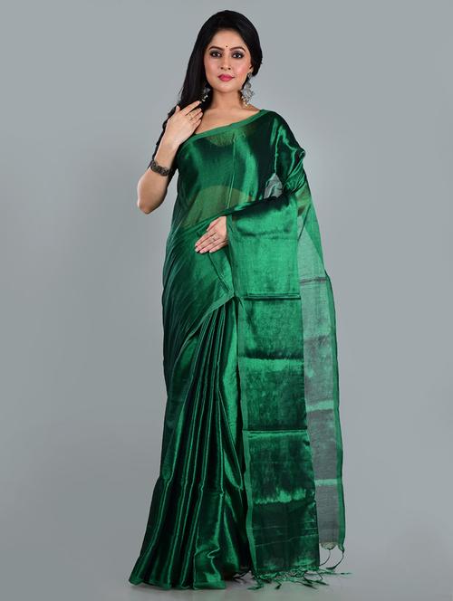 women solid plain saree with blouse - 21968597 -  Standard Image - 0