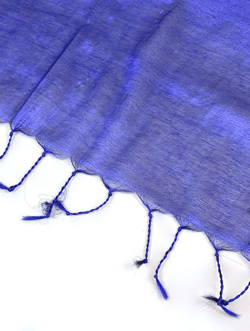 women solid plain saree with blouse - 21968604 - Standard Image - 5