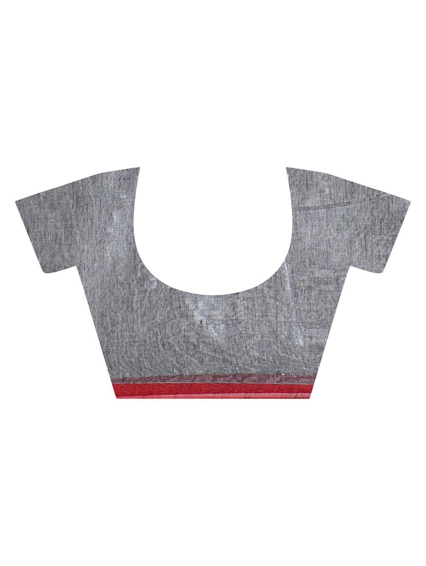 women solid plain saree with blouse - 21968612 - Standard Image - 3