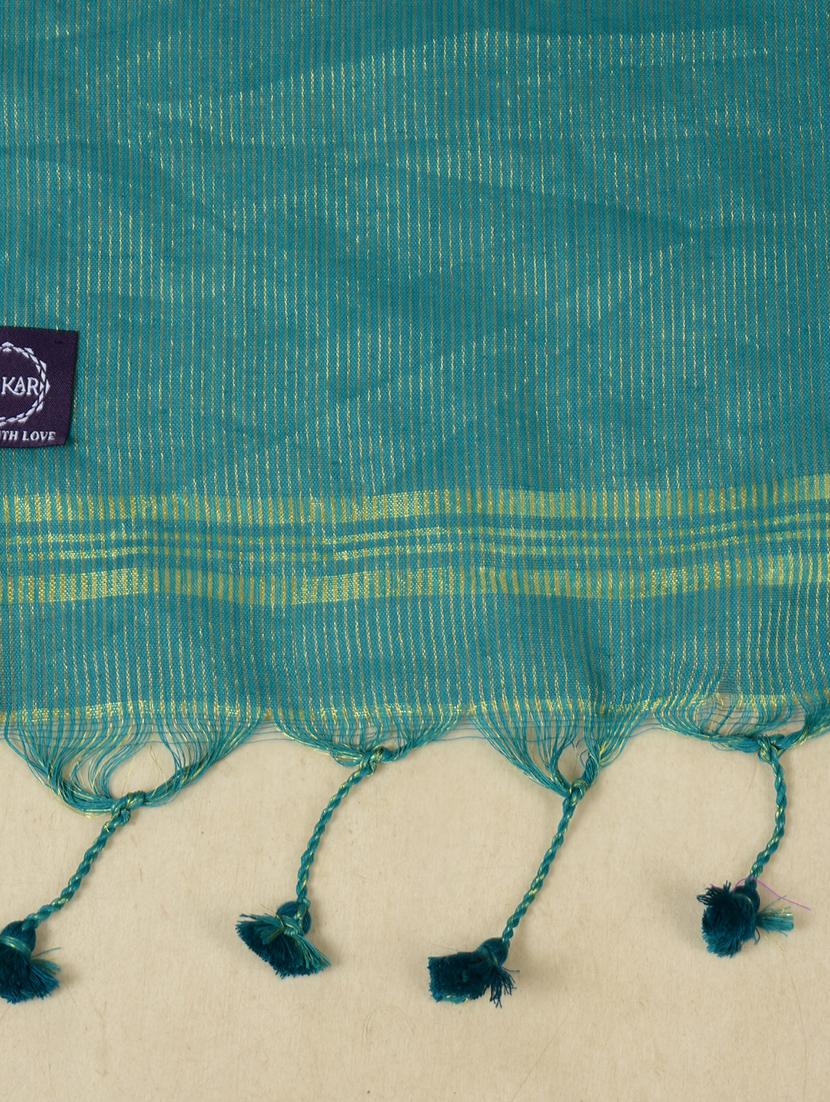women solid plain saree with blouse - 21968636 - Standard Image - 5
