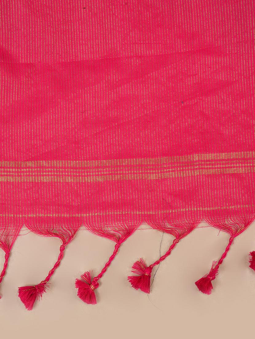women solid plain saree with blouse - 21968637 - Standard Image - 5