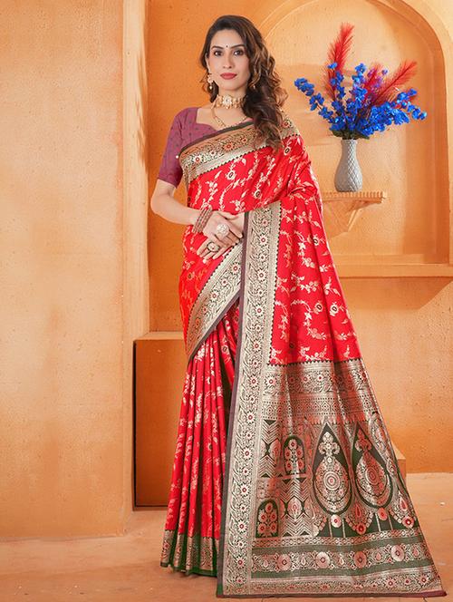 women self design banarasi saree with blouse - 21968652 -  Standard Image - 0