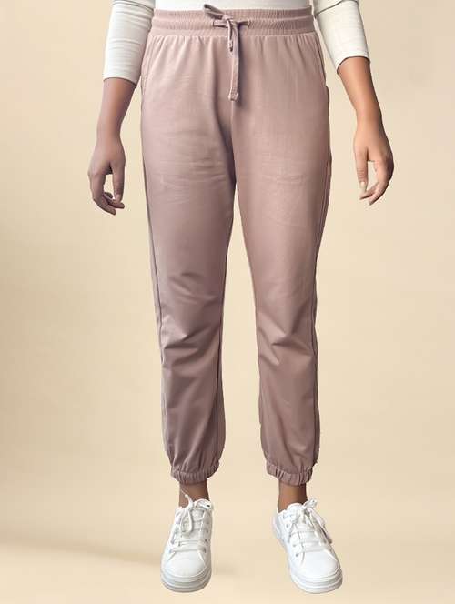 women solid mid rise regular fit jogger - 21968707 -  Standard Image - 0