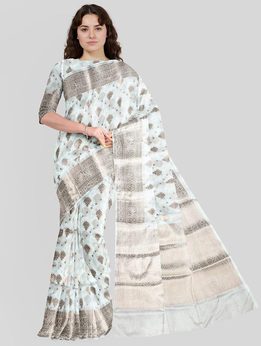 women self design banarasi saree with blouse - 21968735 - Zoom Image - 0