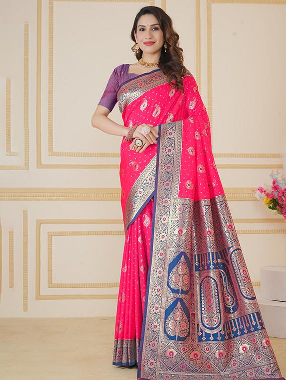 women self design banarasi saree with blouse - 21968749 -  Zoom Image - 0