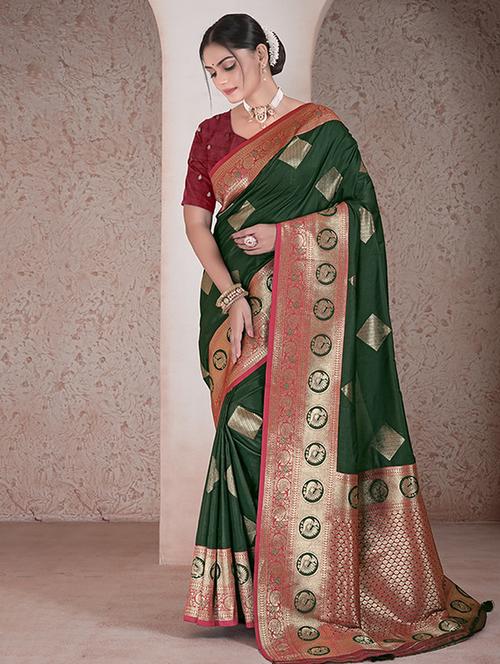 women self design banarasi saree with blouse - 21968762 - Standard Image - 0