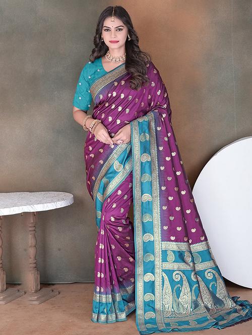 women self design banarasi saree with blouse - 21968781 - Standard Image - 0