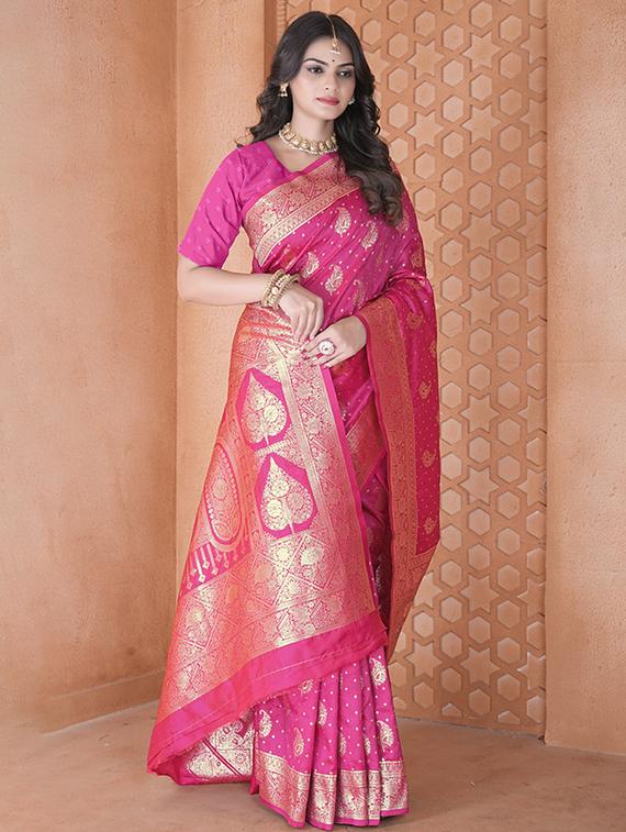 women self design banarasi saree with blouse - 21968786 -  Zoom Image - 0