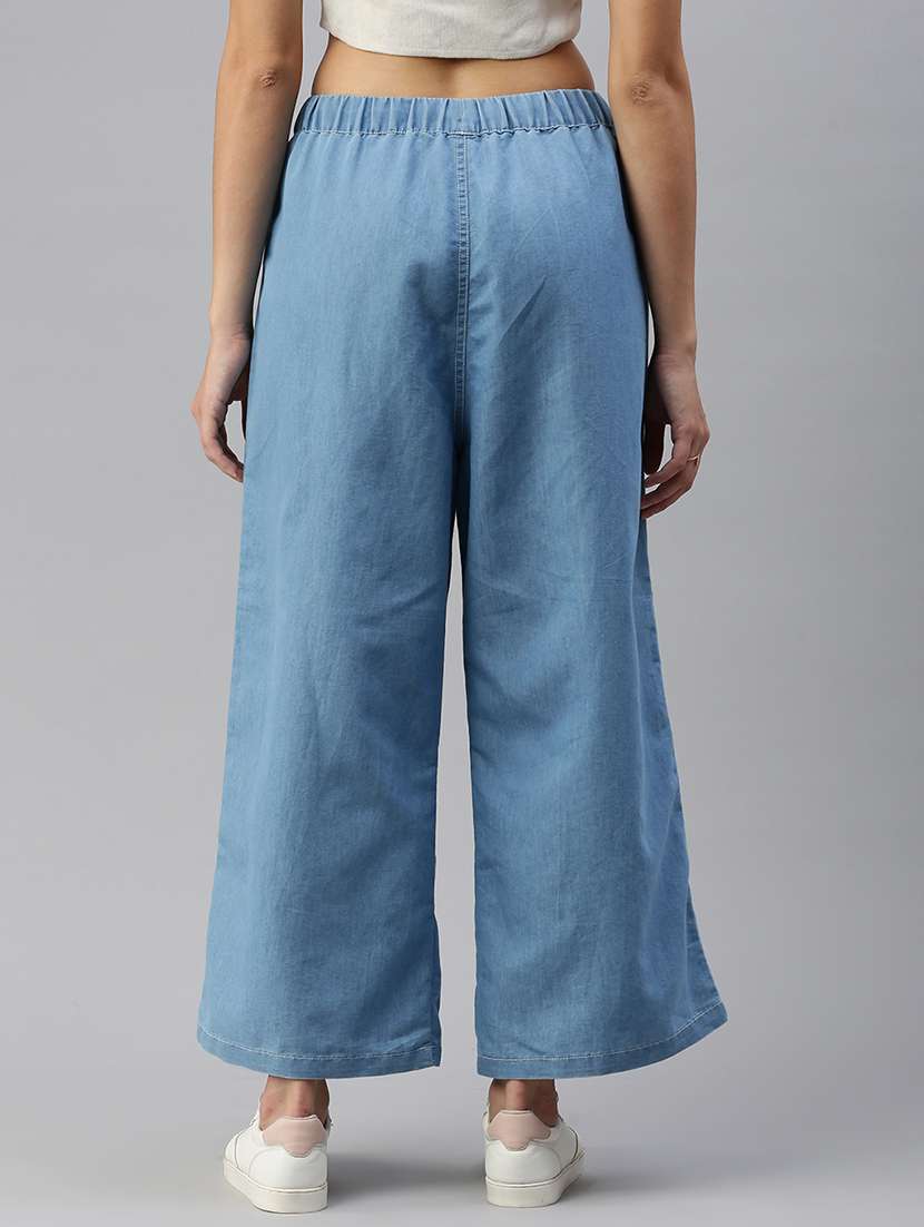 blue cotton trousers - 21968816 - Standard Image - 3