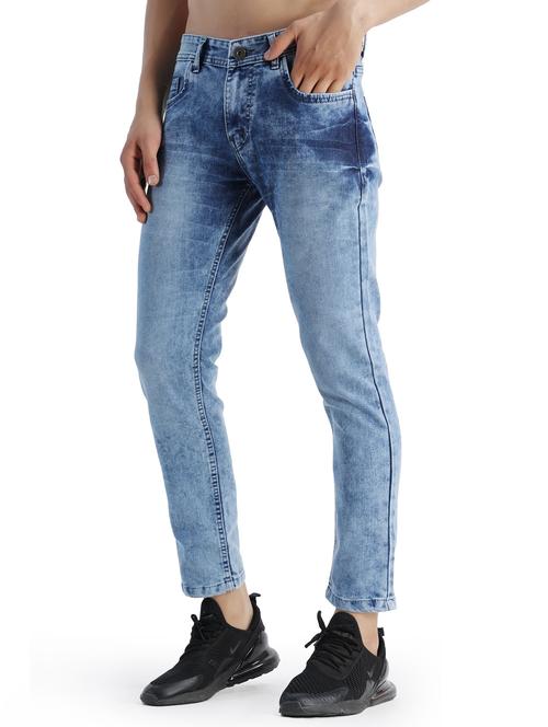 men solid mid rise slim fit jean - 21968937 - Standard Image - 0