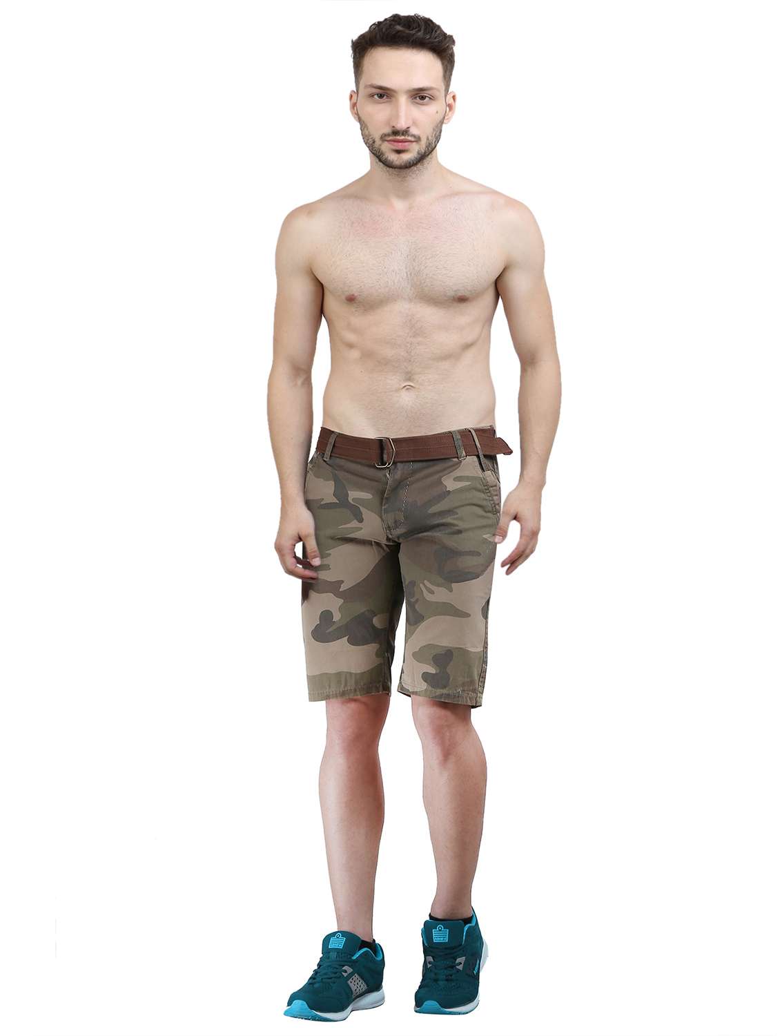 men camouflage printed mid rise regular fit shorts - 21969074 -  Standard Image - 5