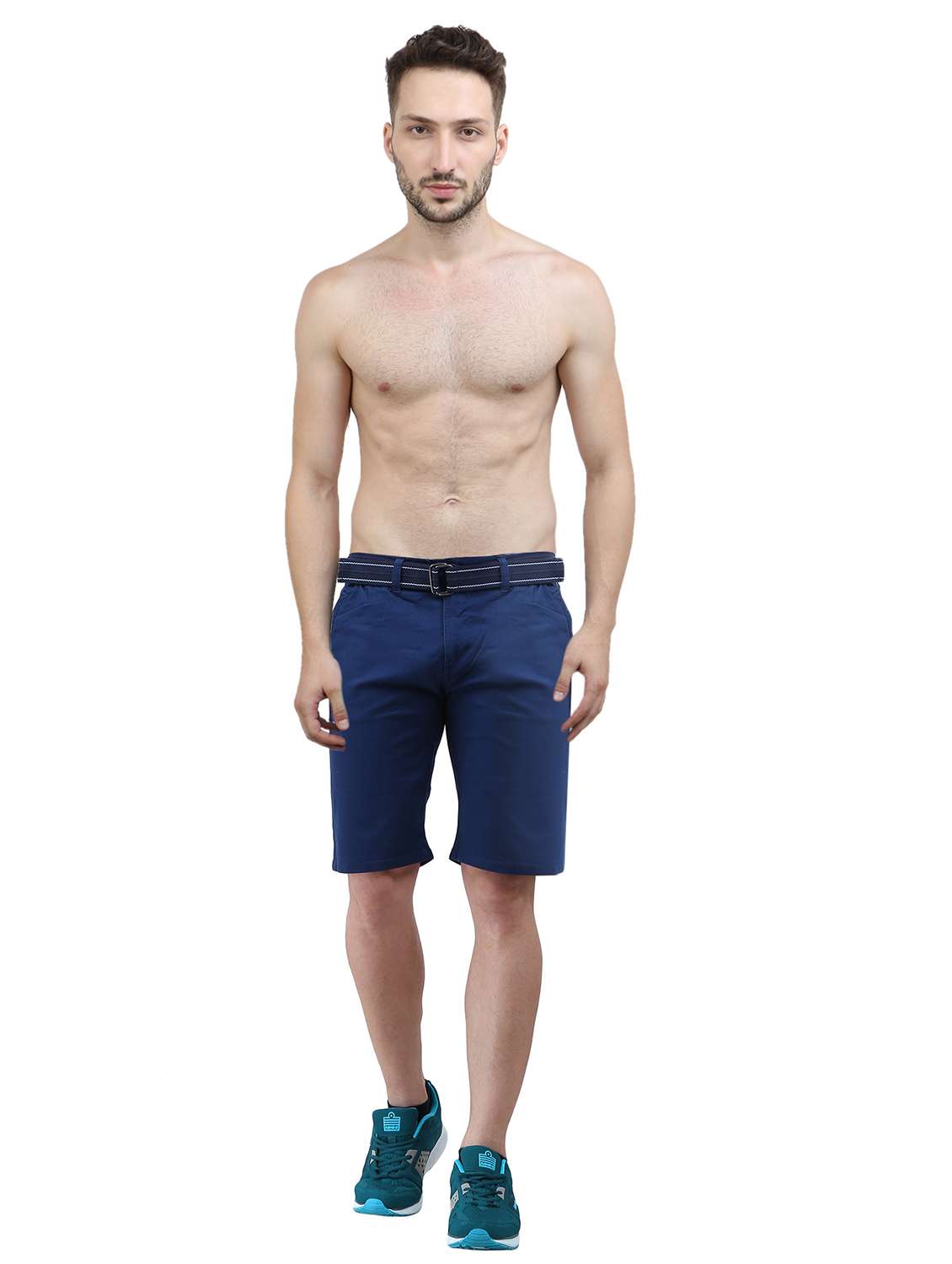 men solid mid rise regular fit shorts - 21969083 -  Standard Image - 5