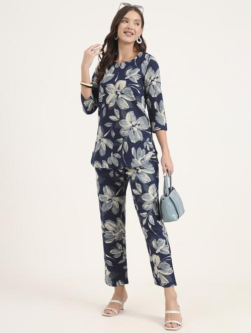 women floral print notch neck co-ord set - 21969118 - Standard Image - 0