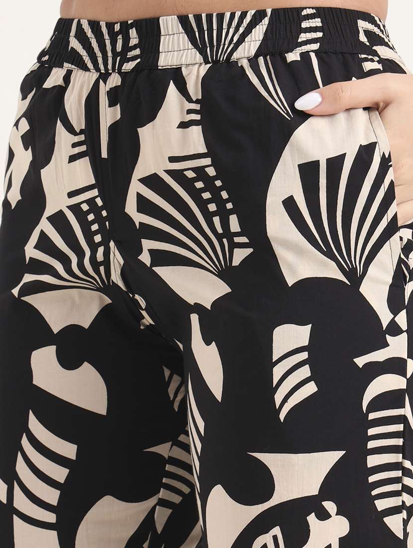 women printed notch neck co-ord set - 21969119 -  Standard Image - 5