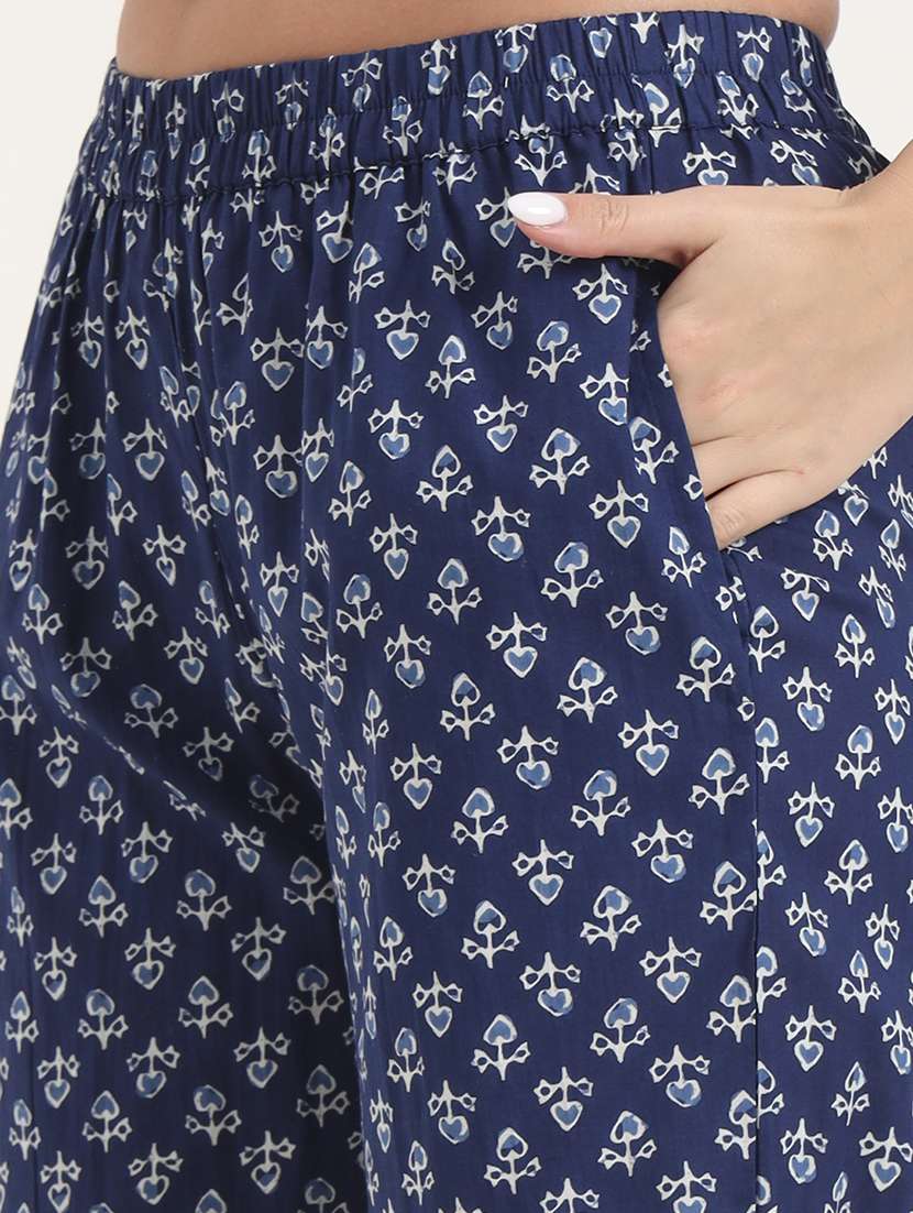 women printed long sleeve nightwear pyjama set - 21969121 - Standard Image - 5