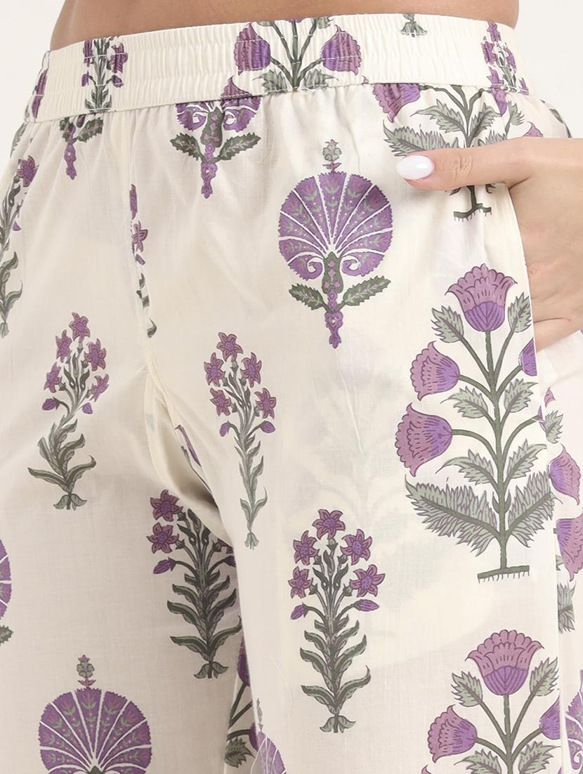 women printed notch neck co-ord set - 21969124 - Standard Image - 5