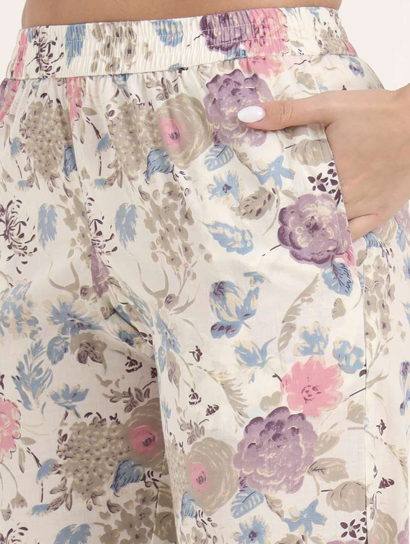 women printed notch neck co-ord set - 21969125 -  Standard Image - 5