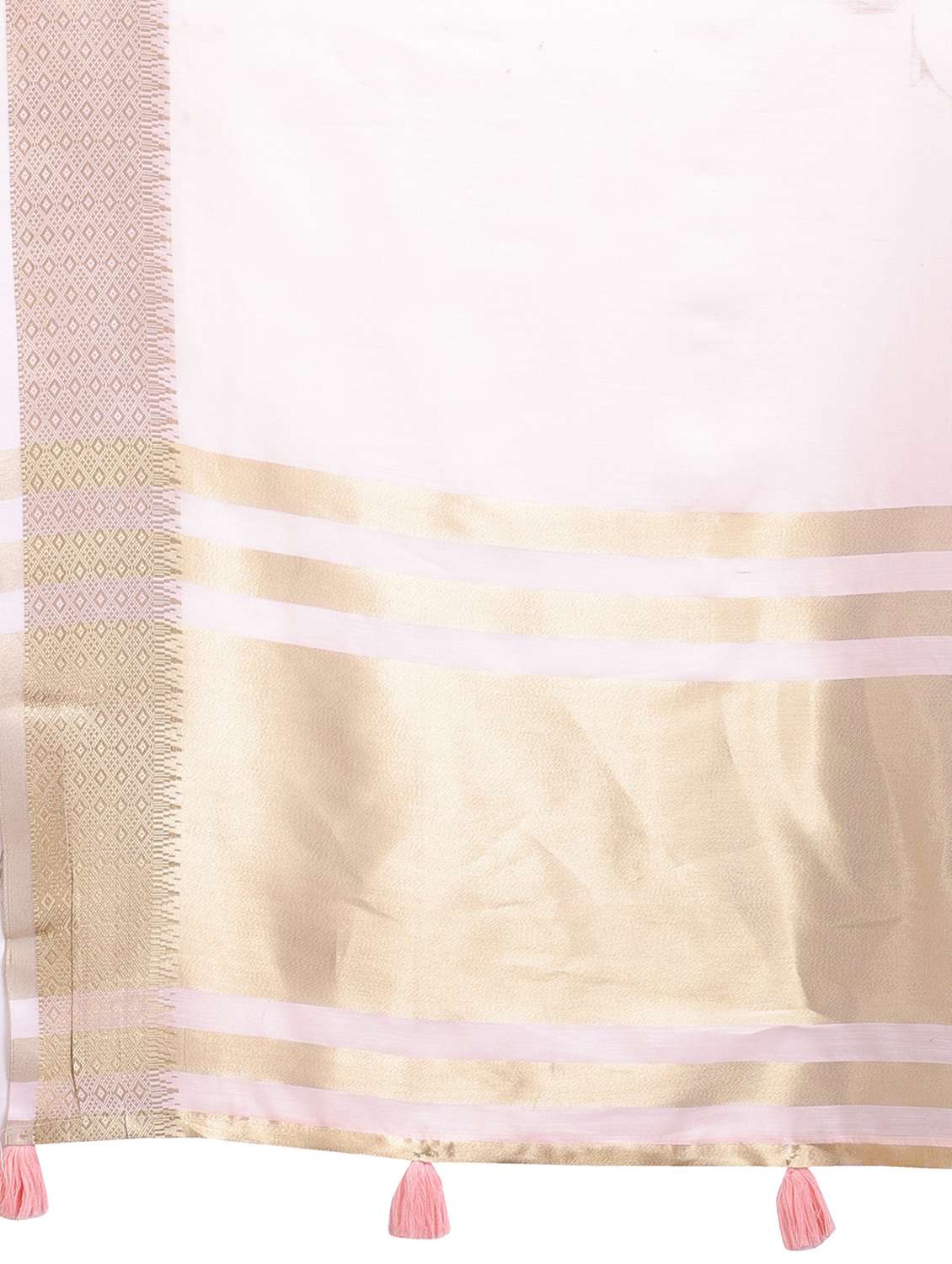 women solid with bordered saree with blouse - 21969137 - Standard Image - 5