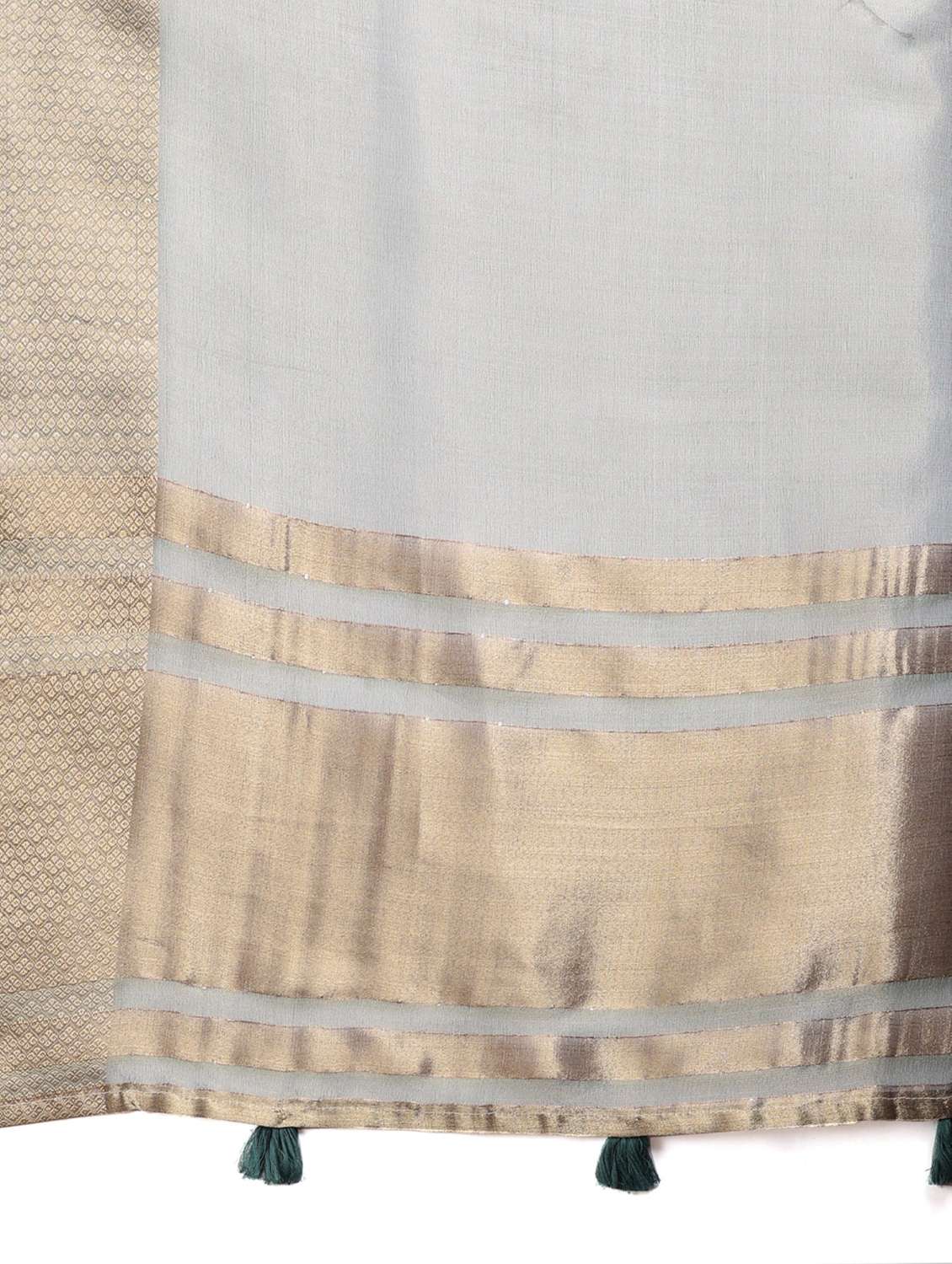 women solid with bordered saree with blouse - 21969150 -  Standard Image - 5