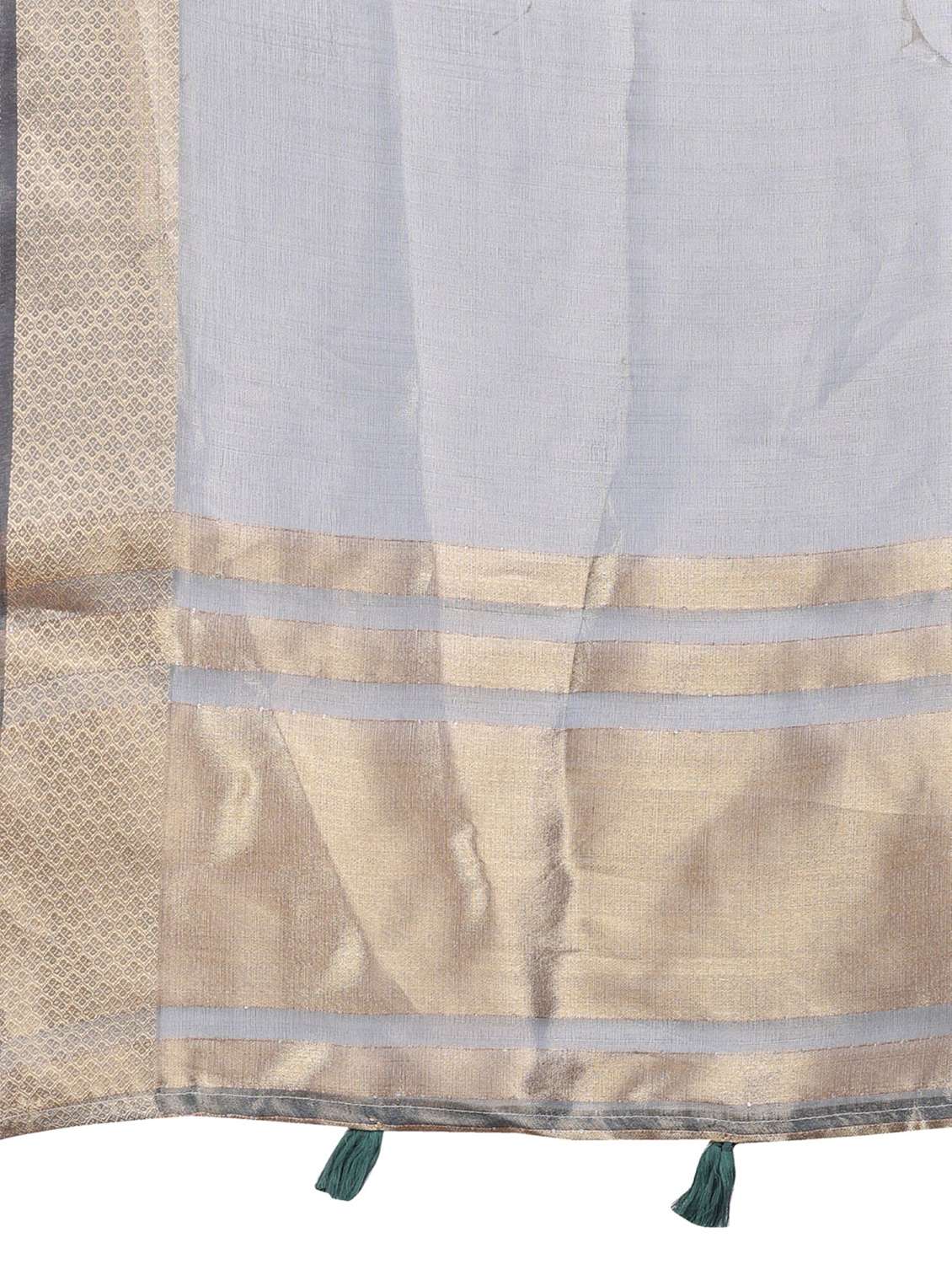 women solid with bordered saree with blouse - 21969154 -  Standard Image - 5