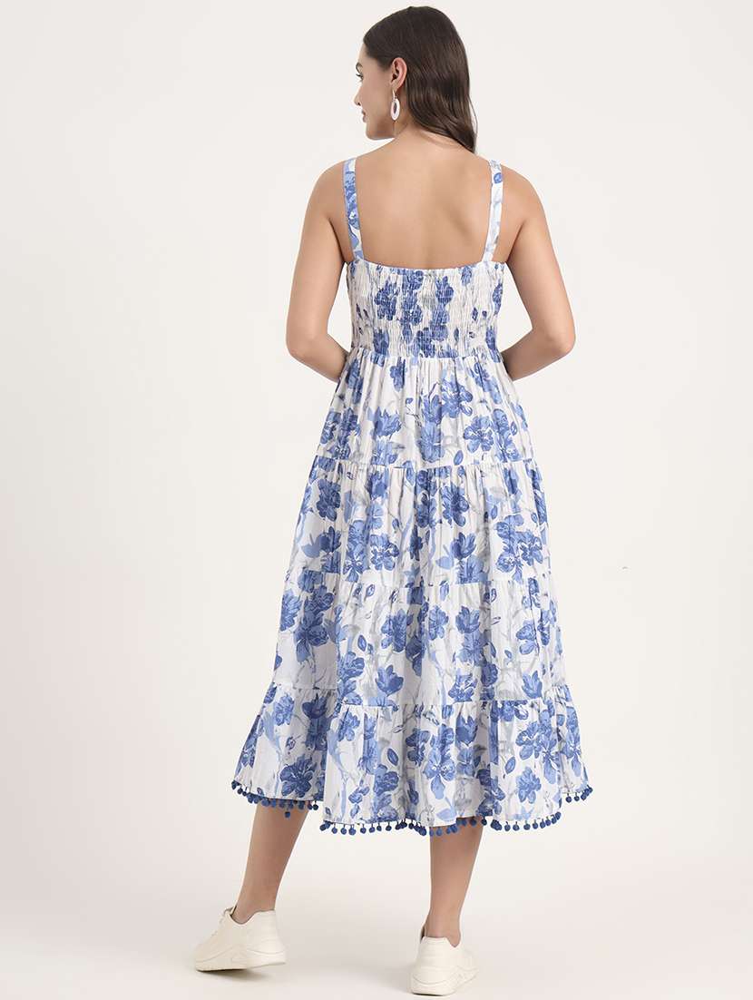 womne floral print shoulder strap tiered dress - 21969157 - Standard Image - 3